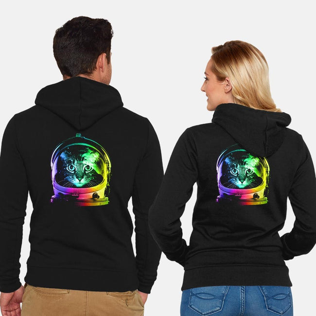 Astronaut Cat-unisex zip-up sweatshirt-clingcling