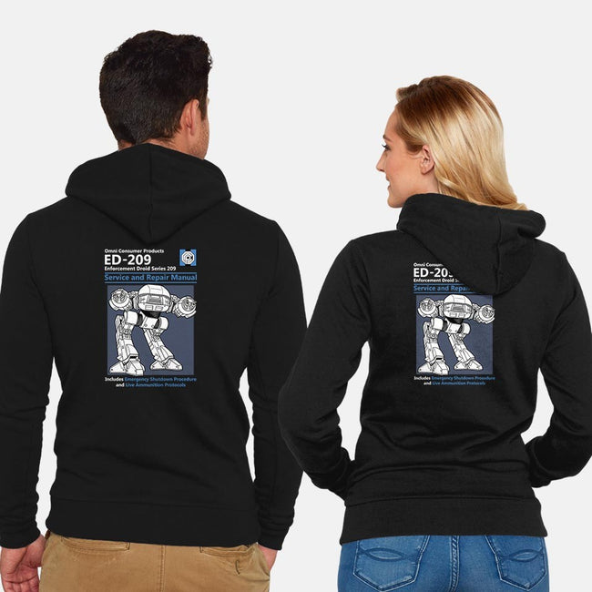 ED-209-unisex zip-up sweatshirt-adho1982