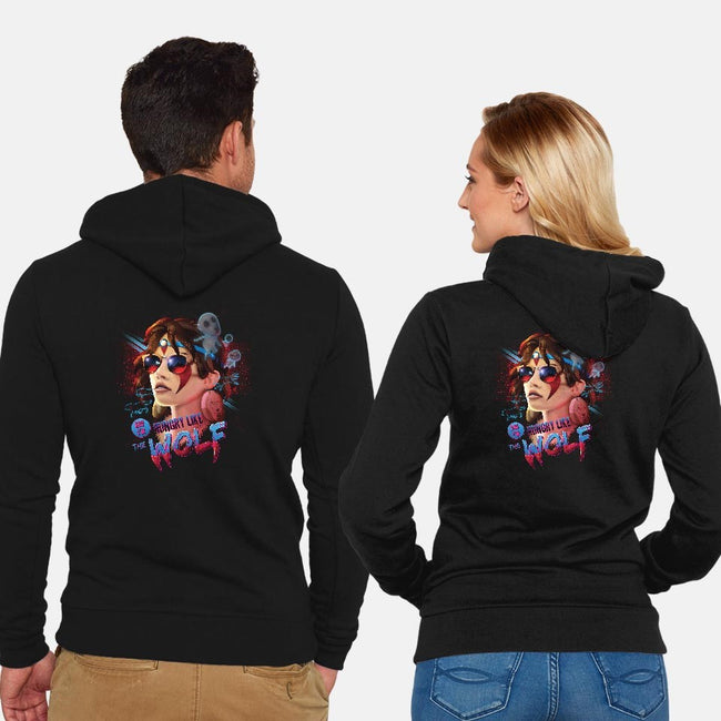 Hungry Like the Wolf-unisex zip-up sweatshirt-RockyDavies