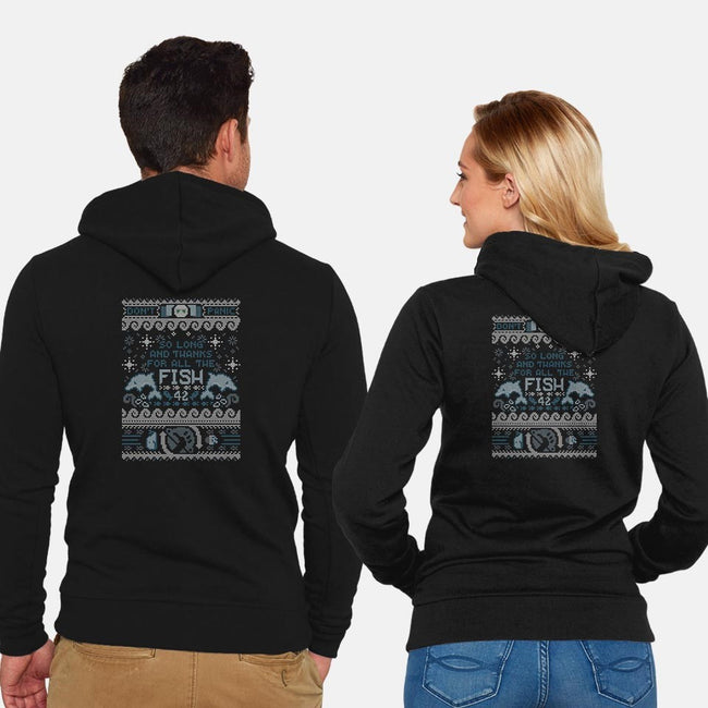 Thanks For The Fish!-unisex zip-up sweatshirt-Licunatt