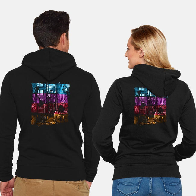 Anchovy Alley-unisex zip-up sweatshirt-DJKopet
