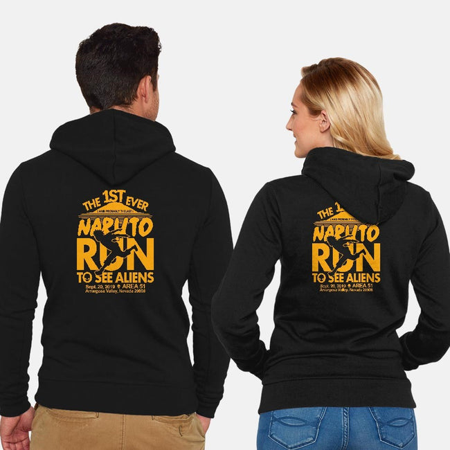 Naruto Run for Aliens-unisex zip-up sweatshirt-Boggs Nicolas