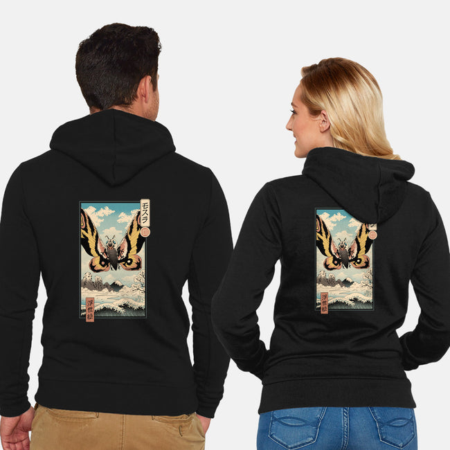 Ancient Moth Ukiyo-E-unisex zip-up sweatshirt-vp021