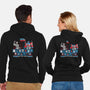Robo Fighter-unisex zip-up sweatshirt-LavaLampTee