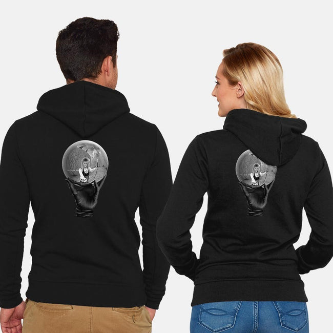Reflecting Crystal Sphere-unisex zip-up sweatshirt-Kat_Haynes