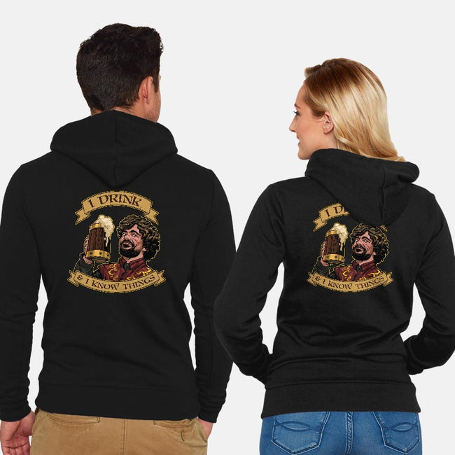 He Drinks-unisex zip-up sweatshirt-dandstrbo