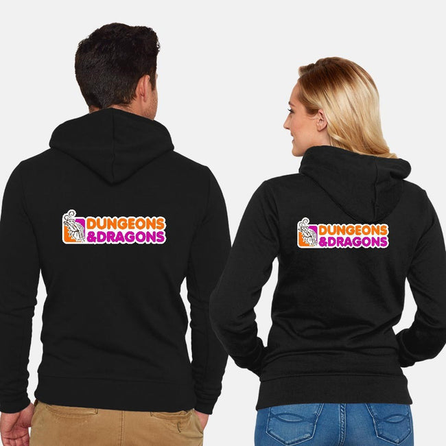 D&D All Nighter-unisex zip-up sweatshirt-JoeGrady