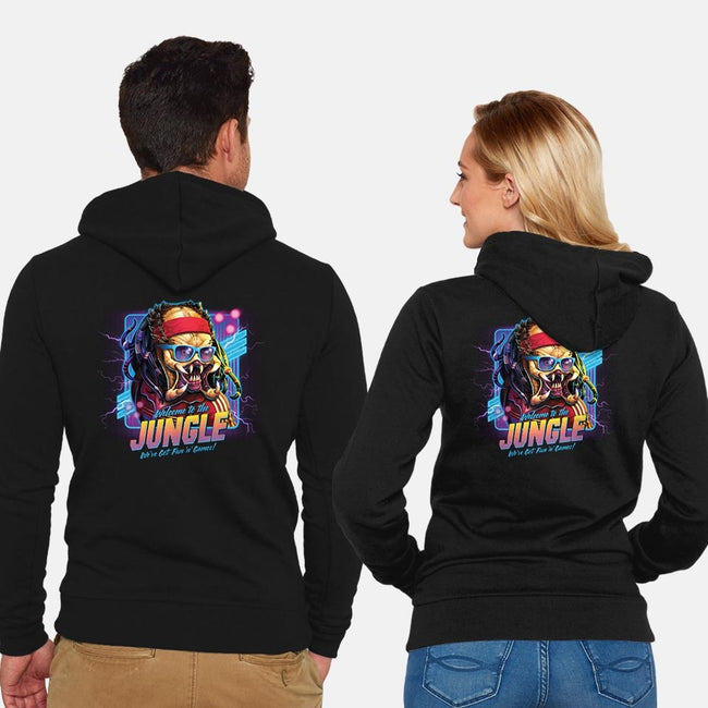 Welcome To The Jungle-unisex zip-up sweatshirt-RockyDavies