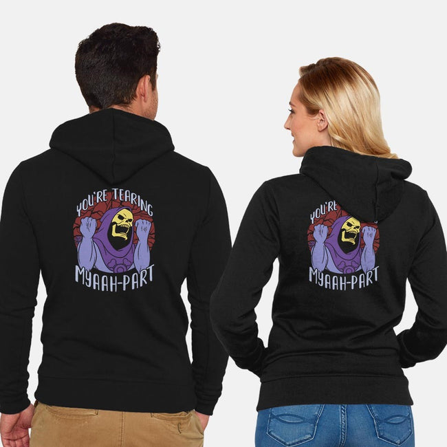 Tearing Myaaah-Part-unisex zip-up sweatshirt-Kat_Haynes