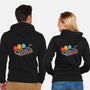 Ghost Busted-unisex zip-up sweatshirt-Naolito