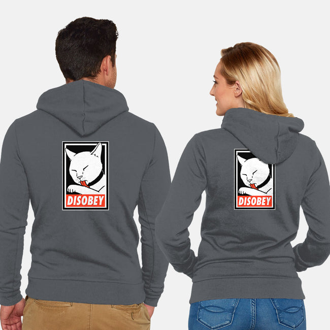 DISOBEY!-unisex zip-up sweatshirt-Raffiti