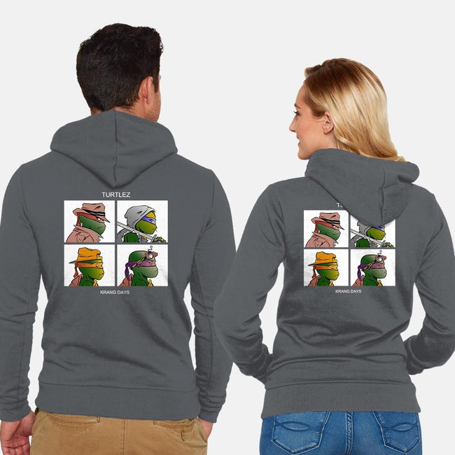 Krang Days-unisex zip-up sweatshirt-seandore
