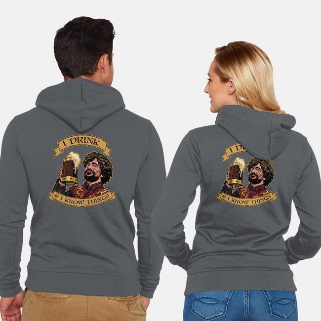 He Drinks-unisex zip-up sweatshirt-dandstrbo