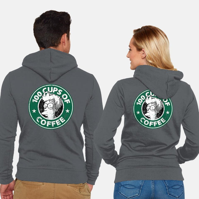 100 Cups of Coffee-unisex zip-up sweatshirt-Barbadifuoco