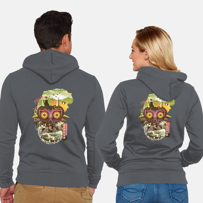 Ukiyo-E Majora-unisex zip-up sweatshirt-dandingeroz