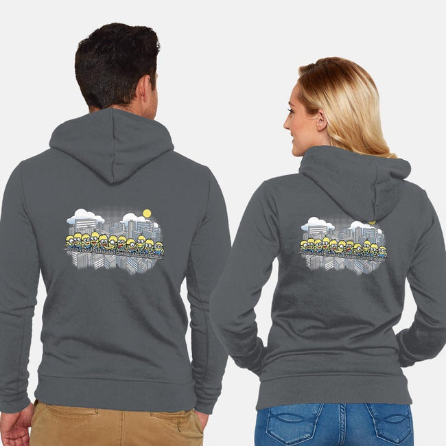 Min at Work-unisex zip-up sweatshirt-trheewood