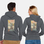 King Kaiju Ukiyo-E-unisex zip-up sweatshirt-vp021