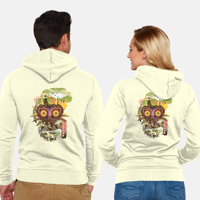 Ukiyo-E Majora-unisex zip-up sweatshirt-dandingeroz