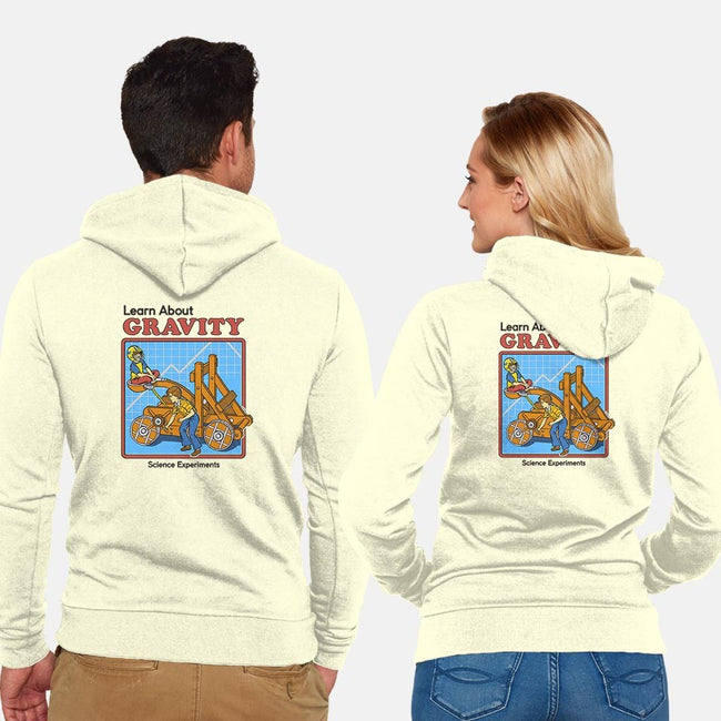 Learn About Gravity-unisex zip-up sweatshirt-Steven Rhodes