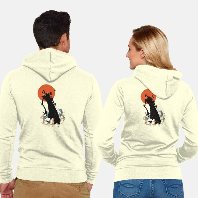 Deliverer of Darkness-unisex zip-up sweatshirt-Kasey Fleming