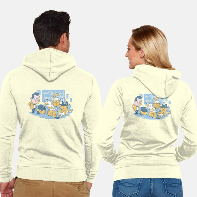 Schrodinger's Cats are Doing It Wrong-unisex zip-up sweatshirt-queenmob