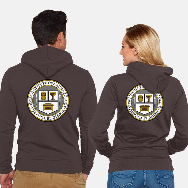 Jones Institute of Archaeology-unisex zip-up sweatshirt-Rookheart