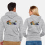 Where the Wild Kaiju Are-unisex zip-up sweatshirt-El Black Bat