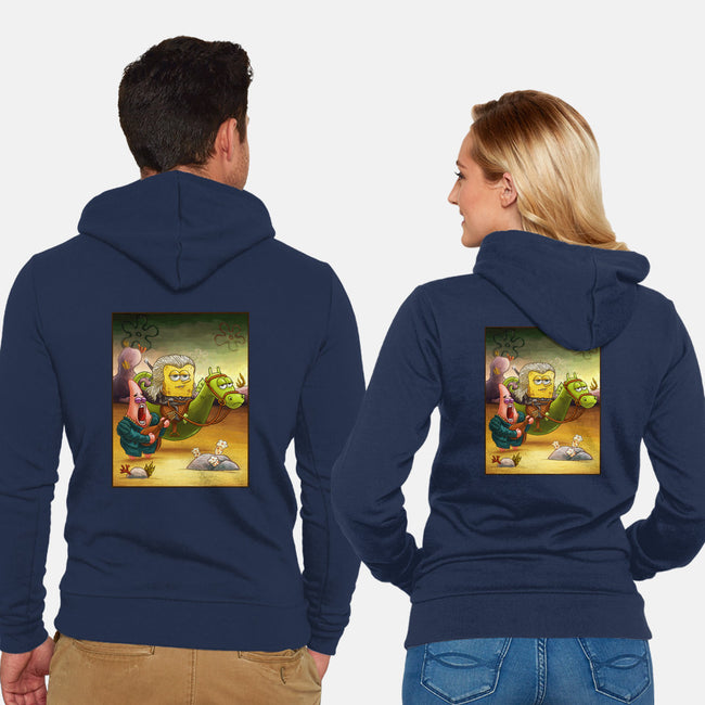 Sponge of Rivia-unisex zip-up sweatshirt-artofvelazquez