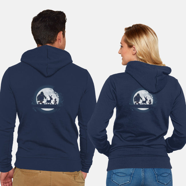 Moonlight Motto-unisex zip-up sweatshirt-jasesa