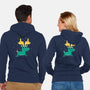 Rude Dolph-unisex zip-up sweatshirt-DinoMike
