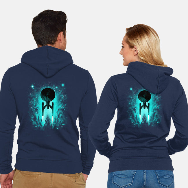 Voyages In Space-unisex zip-up sweatshirt-alemaglia