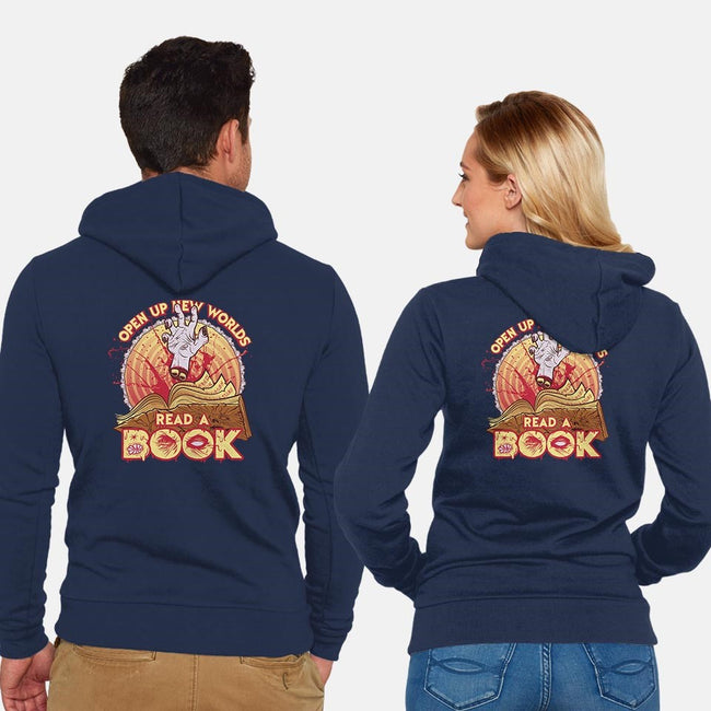 Read a Damned Book-unisex zip-up sweatshirt-kgullholmen