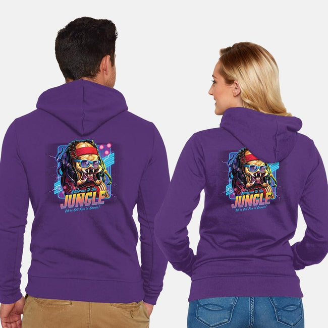 Welcome To The Jungle-unisex zip-up sweatshirt-RockyDavies