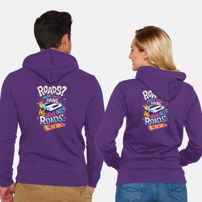 No Roads-unisex zip-up sweatshirt-risarodil