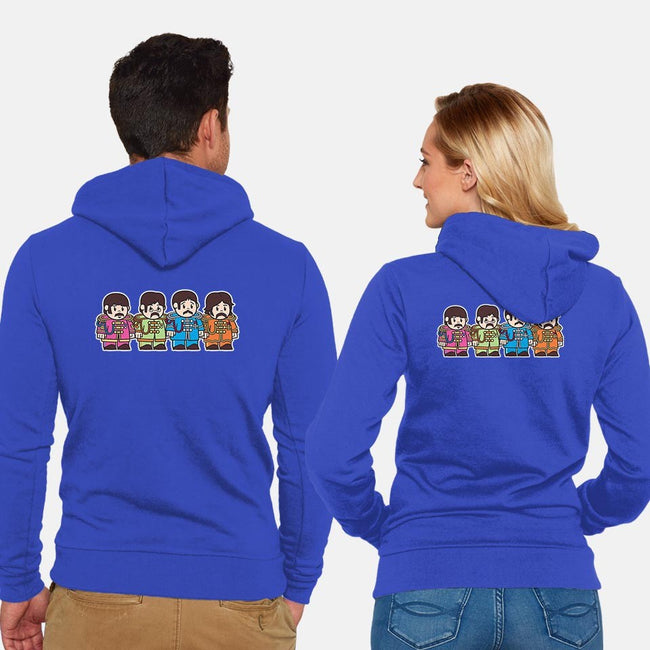 Mitesized Beatles-unisex zip-up sweatshirt-Nemons