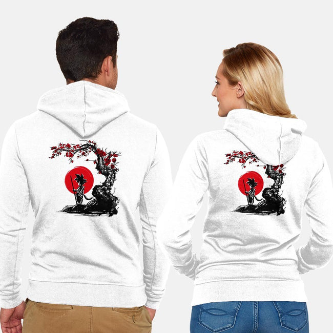 Saiyan Under The Sun-unisex zip-up sweatshirt-ddjvigo