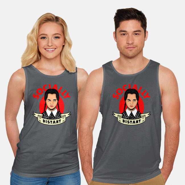 Socially Distant Girl-unisex basic tank-Boggs Nicolas