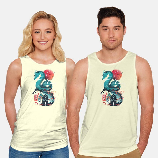 UKIYO E DRAGON-unisex basic tank-dandingeroz