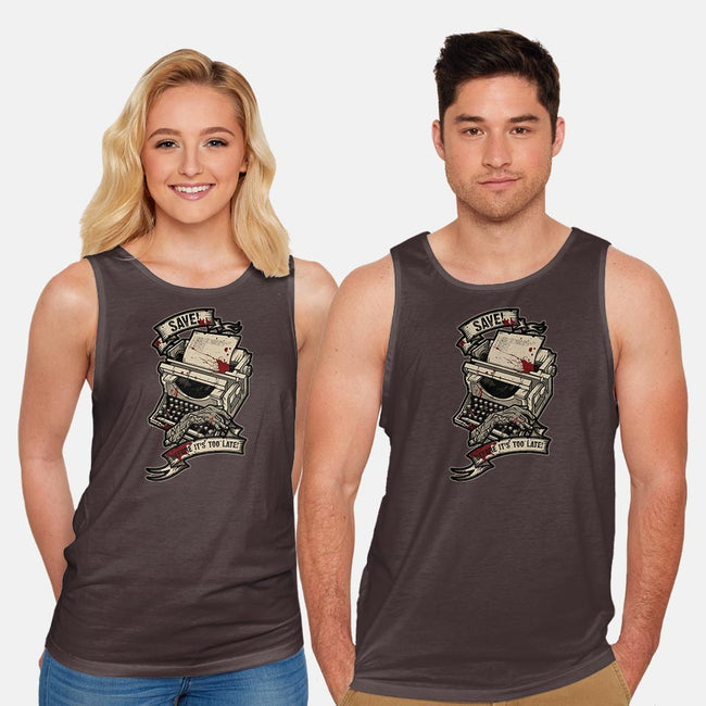 Save Point 2-unisex basic tank-Letter_Q