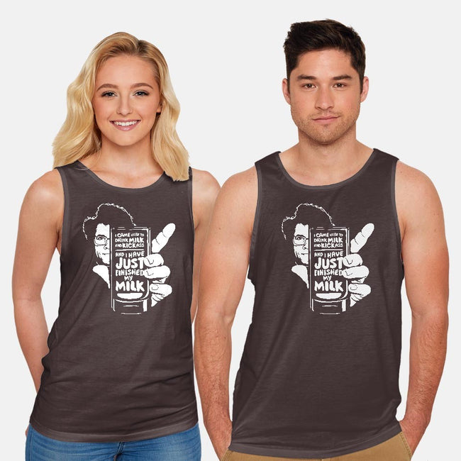 Drink Milk and Kick Ass-unisex basic tank-butcherbilly