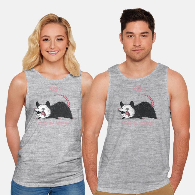 Mood Possum-unisex basic tank-ChocolateRaisinFury