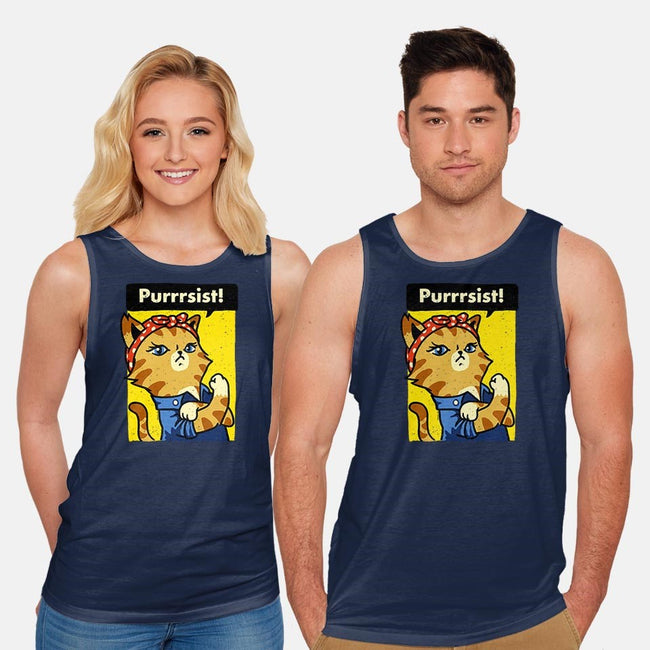 Purrrsist!-unisex basic tank-vomaria