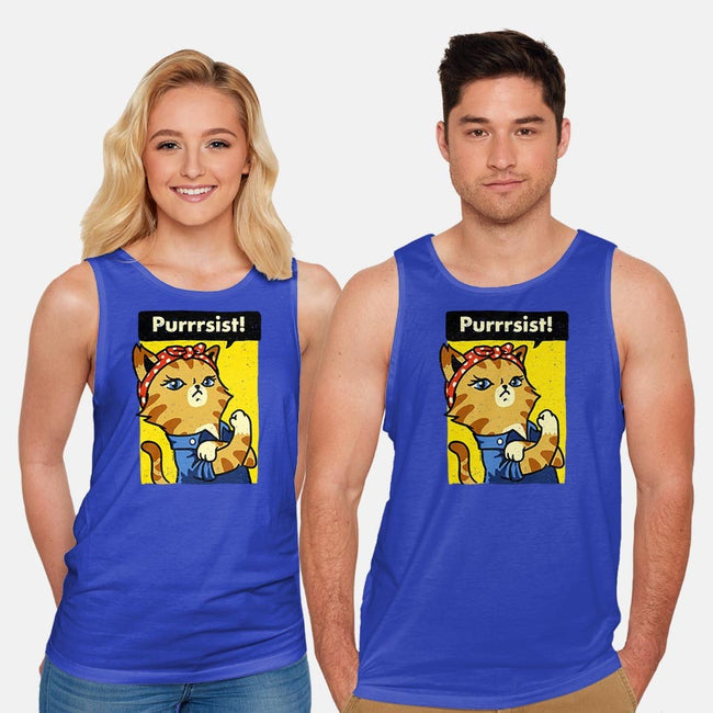 Purrrsist!-unisex basic tank-vomaria