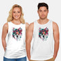 Watercolor Wolf-unisex basic tank-RizaPeker