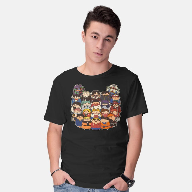 Nekonime-mens basic tee-batang 9tees