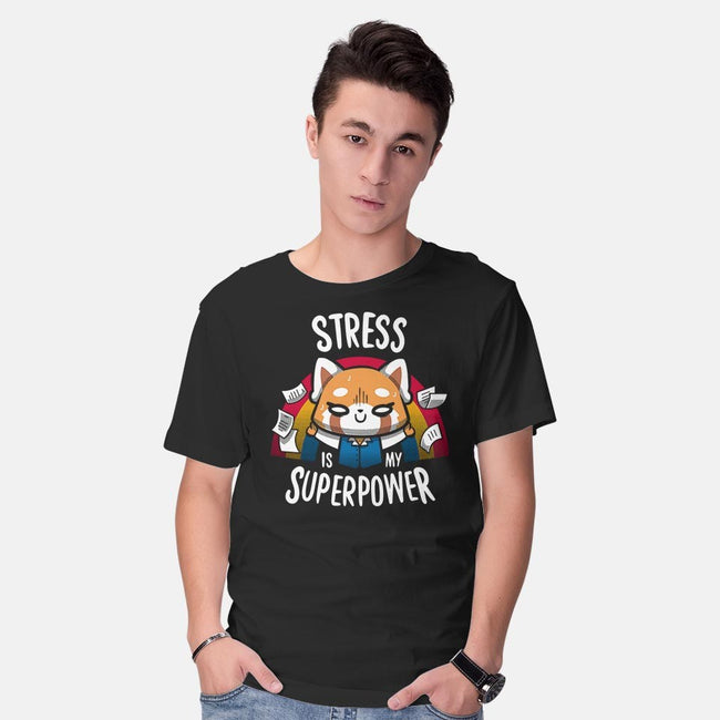 Stress is my superpower-mens basic tee-typhoonic