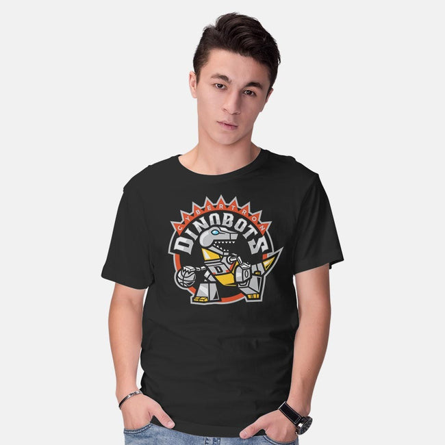 Dino Basketball-mens basic tee-Oktobear