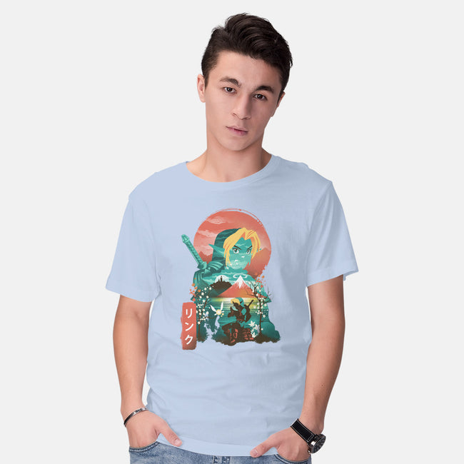 Ukiyo-E Hyrule Hero-mens basic tee-dandingeroz