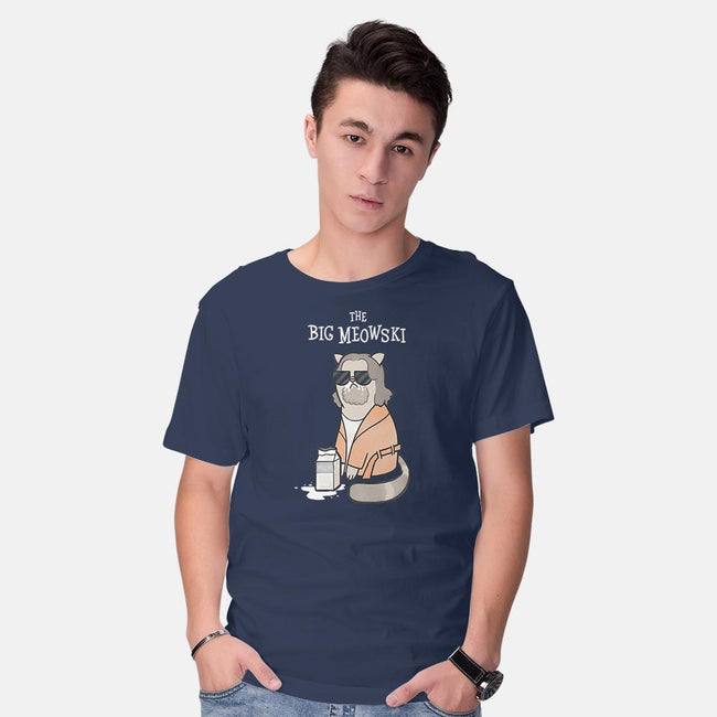 The Big Meowski-mens basic tee-queenmob