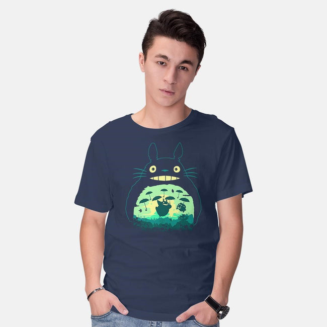 Totoro and His Umbrella-mens basic tee-Arashi-Yuka